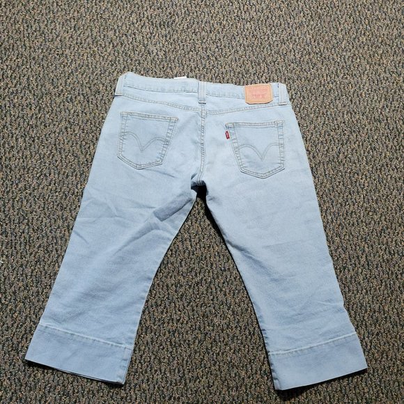 Vintage Levi's Low Slouch Denim Capri's Size 9 Pale Blue Denim - Picture 8 of 15
